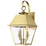 2_Wentworth 2 Light Natural Brass Outdoor Medium Wall Lantern