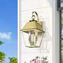 1_Wentworth 2 Light Natural Brass Outdoor Medium Wall Lantern