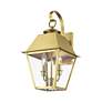 3_Wentworth 2 Light Natural Brass Outdoor Medium Wall Lantern more views