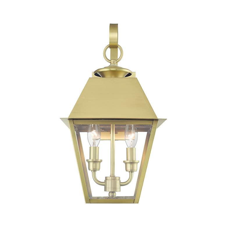Image 6 Wentworth 2 Light Natural Brass Outdoor Medium Wall Lantern more views