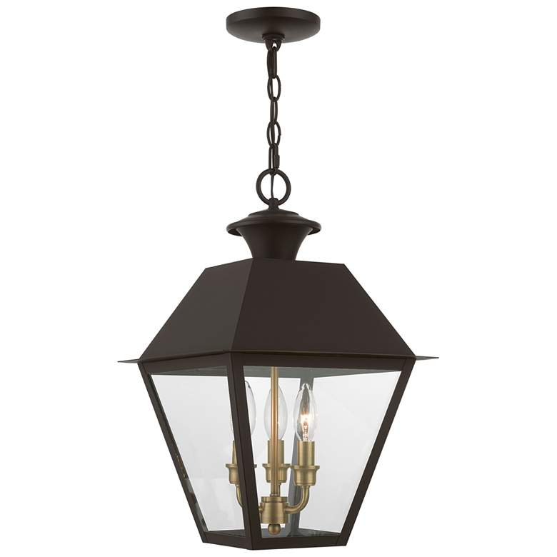 Image 1 Wentworth 3 Light Bronze Outdoor Large Pendant Lantern