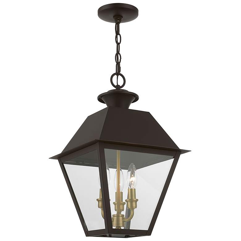 Image 3 Wentworth 3 Light Bronze Outdoor Large Pendant Lantern more views