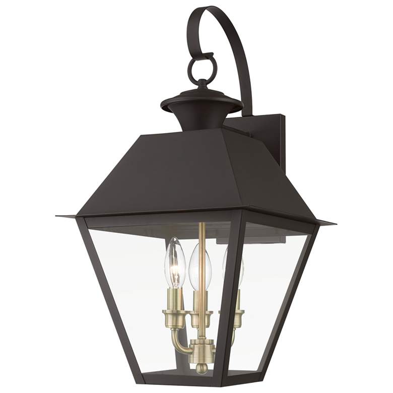 Image 1 Wentworth 3 Light Bronze Outdoor Large Wall Lantern