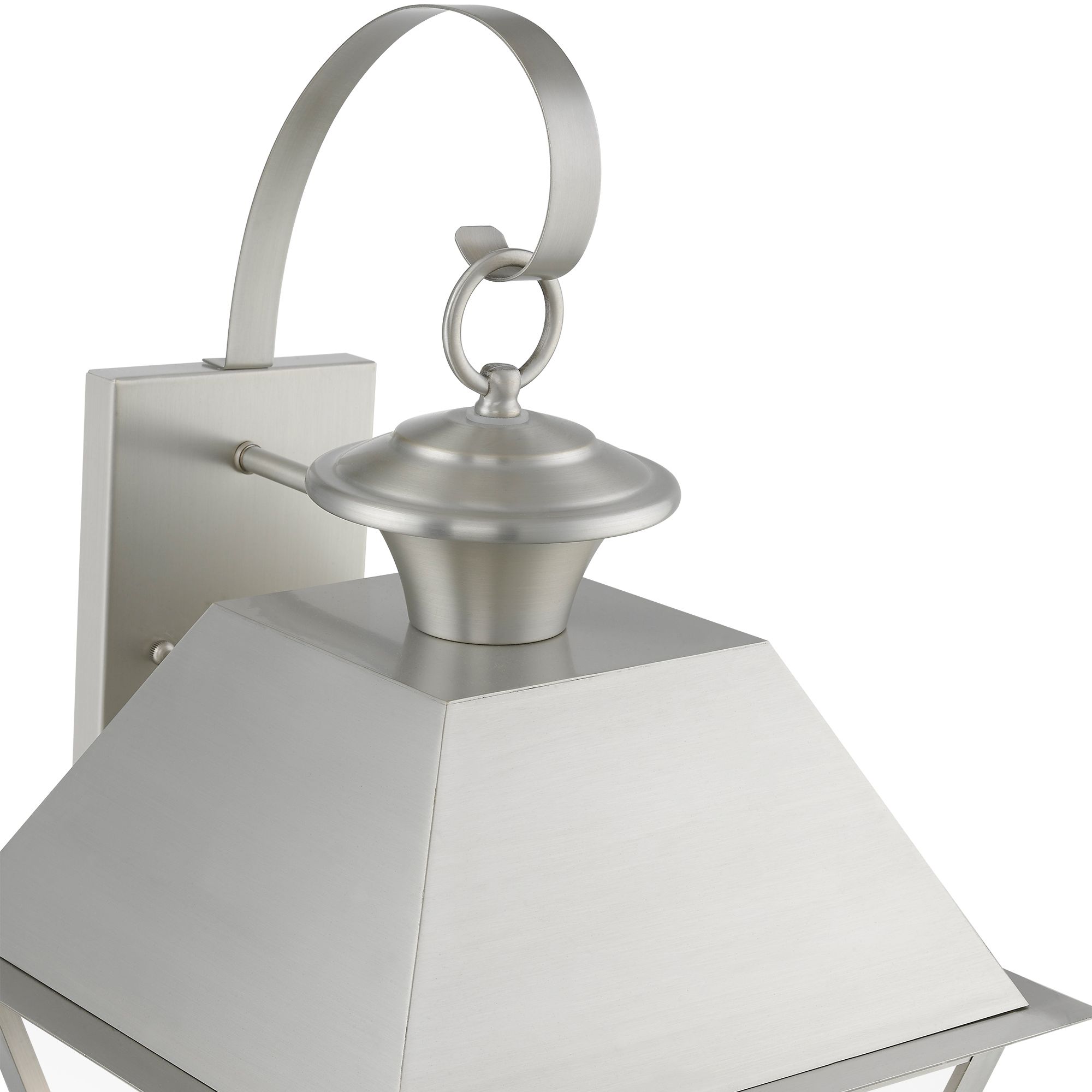 Image 7 Wentworth 3 Light Brushed Nickel Outdoor Large Wall Lantern more views
