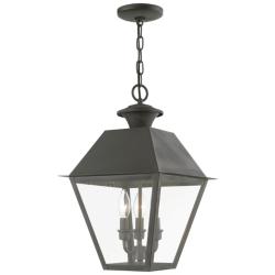 Wentworth 3 Light Charcoal Outdoor Large Pendant Lantern