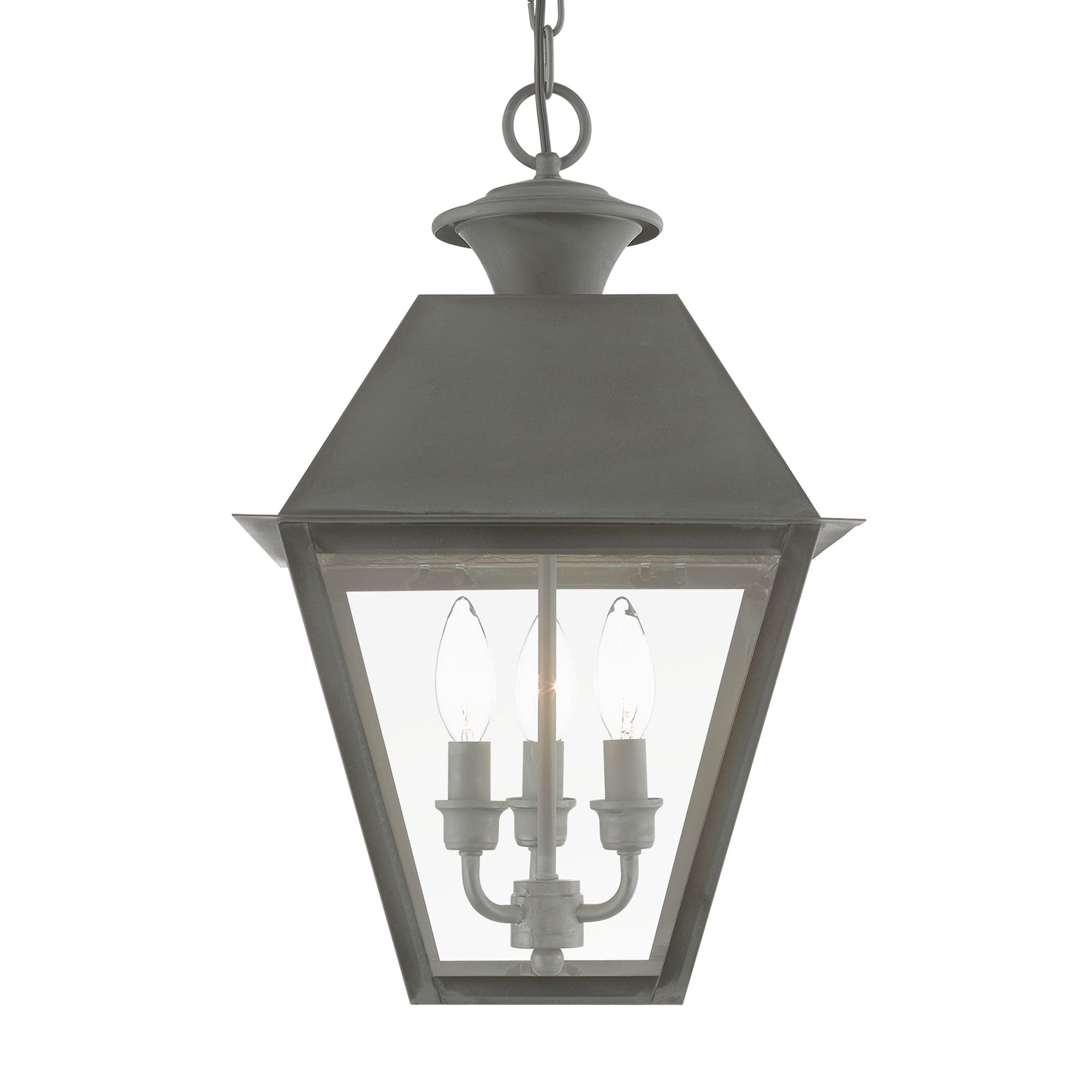 Image 6 Wentworth 3 Light Charcoal Outdoor Large Pendant Lantern more views