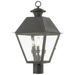 Wentworth 3 Light Charcoal Outdoor Large Post Top Lantern