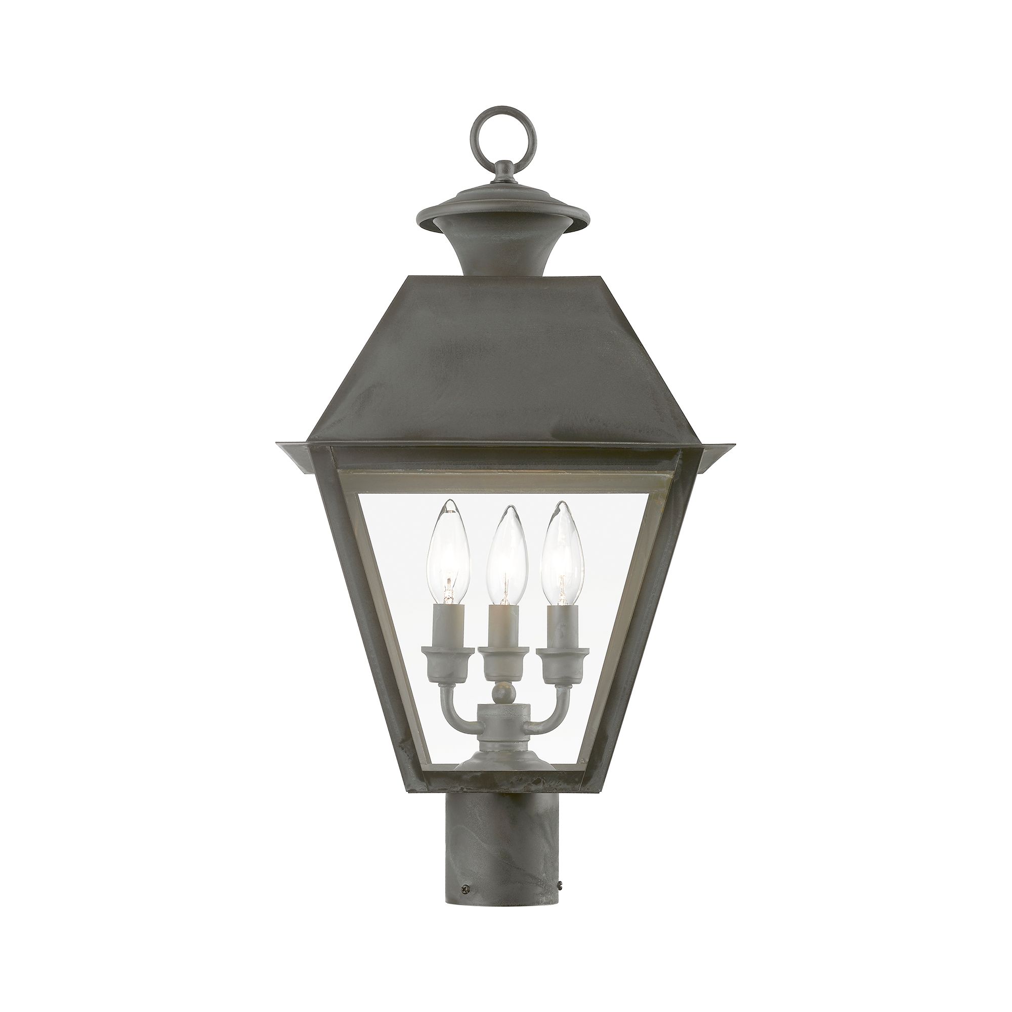 Image 6 Wentworth 3 Light Charcoal Outdoor Large Post Top Lantern more views