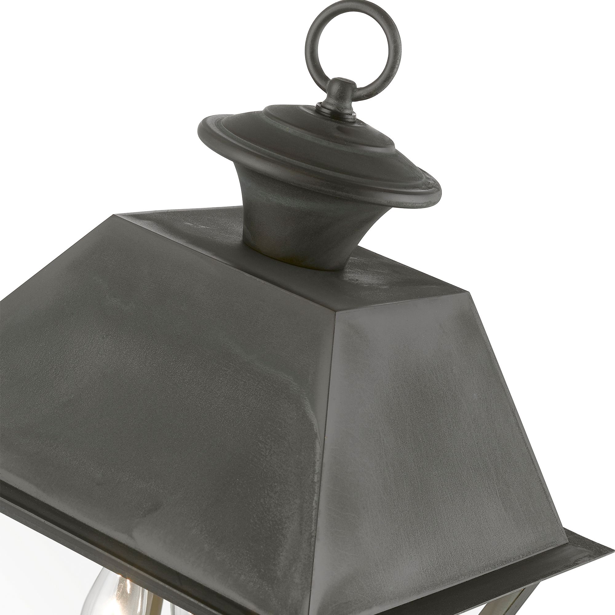 Image 7 Wentworth 3 Light Charcoal Outdoor Large Post Top Lantern more views