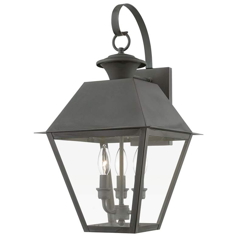 Image 1 Wentworth 3 Light Charcoal Outdoor Large Wall Lantern