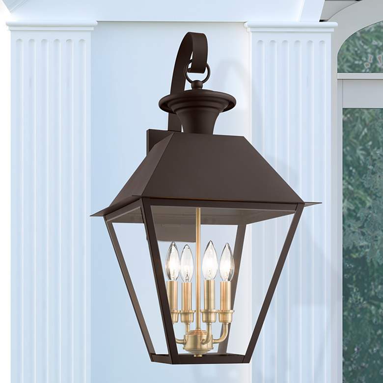 Image 1 Wentworth 4 Light Bronze Outdoor Extra Large Wall Lantern