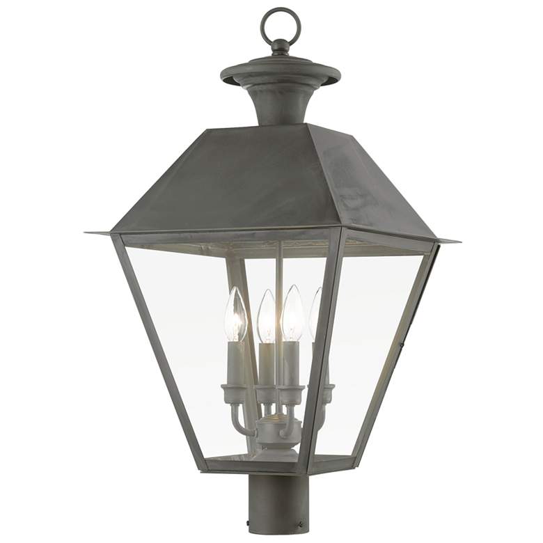 Image 1 Wentworth 4 Light Charcoal Outdoor Extra Large Post Top Lantern