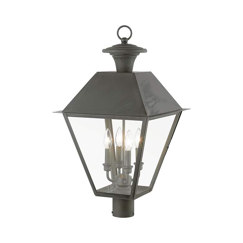 Image 3 Wentworth 4 Light Charcoal Outdoor Extra Large Post Top Lantern more views