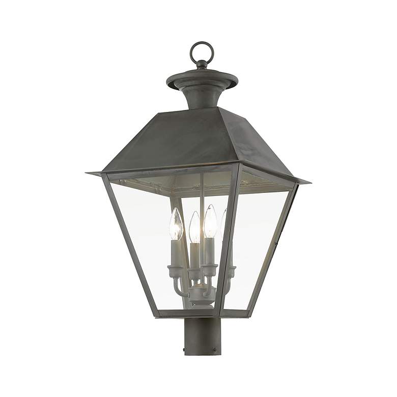 Image 4 Wentworth 4 Light Charcoal Outdoor Extra Large Post Top Lantern more views