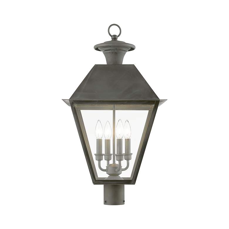 Image 5 Wentworth 4 Light Charcoal Outdoor Extra Large Post Top Lantern more views