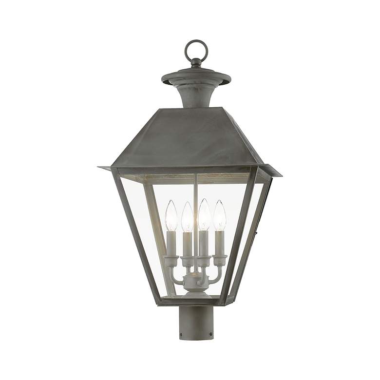 Image 6 Wentworth 4 Light Charcoal Outdoor Extra Large Post Top Lantern more views