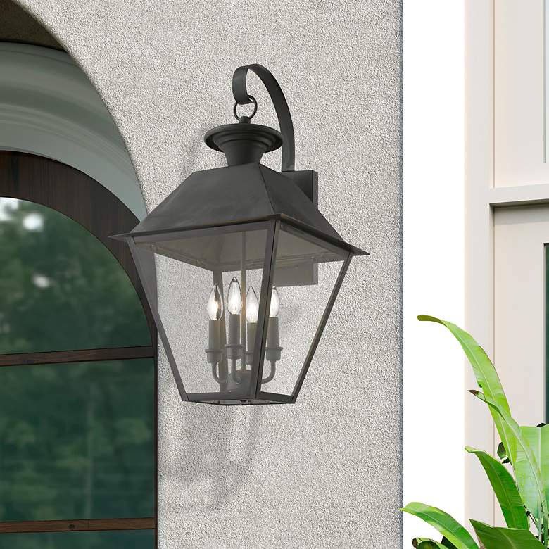 Image 1 Wentworth 4 Light Charcoal Outdoor Extra Large Wall Lantern