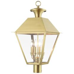 Wentworth 4 Light Natural Brass Outdoor Extra Large Post Top Lantern