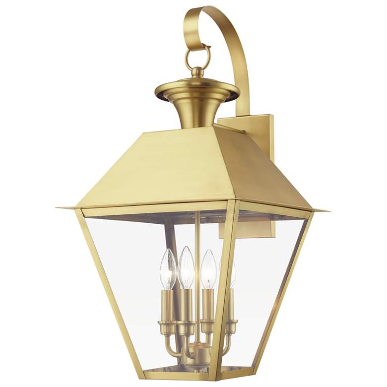 Image 1 Wentworth 4 Light Natural Brass Outdoor Extra Large Wall Lantern