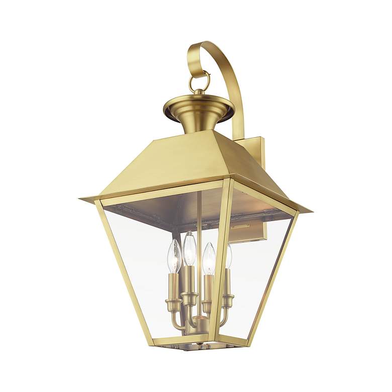 Image 3 Wentworth 4 Light Natural Brass Outdoor Extra Large Wall Lantern more views