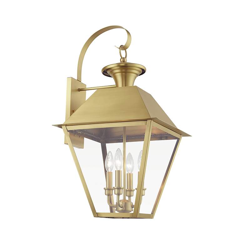 Image 4 Wentworth 4 Light Natural Brass Outdoor Extra Large Wall Lantern more views
