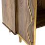 Wentworth 40" Wide Mango Wood and Gold Iron 2-Door Cabinet