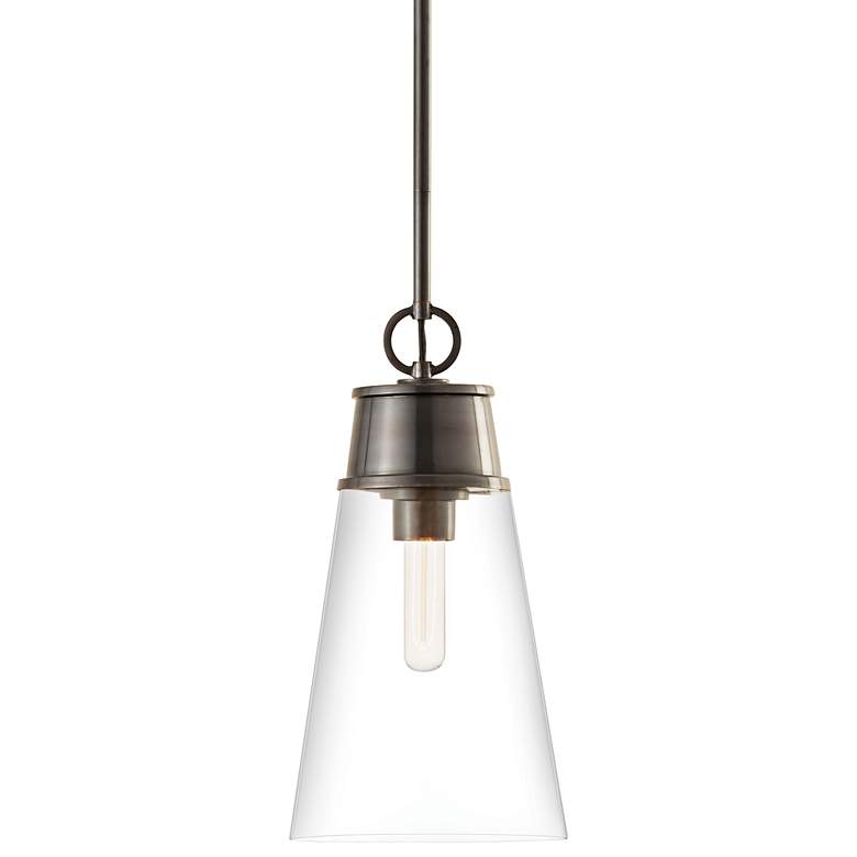 Image 2 Wentworth 7 1/2" Wide Plated Bronze Mini Pendant