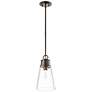 5_Wentworth 7 1/2" Wide Plated Bronze Mini Pendant more views