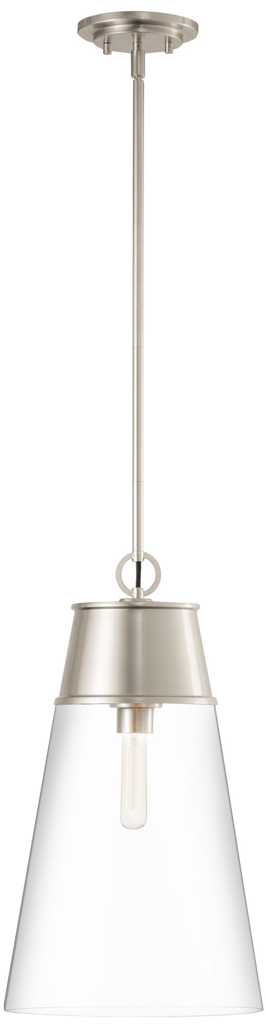 Wentworth by Z-Lite Brushed Nickel 12 inch 1 Light Pendant
