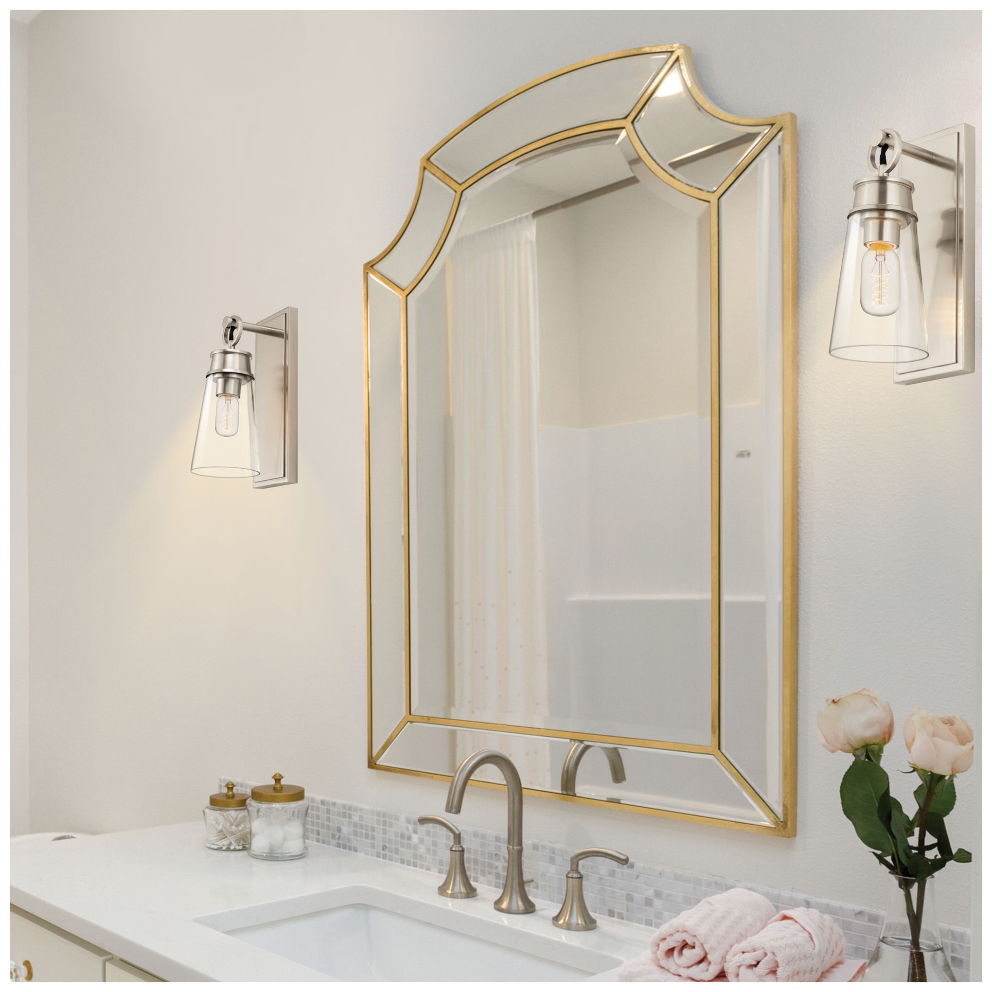 Image 4 Wentworth by Z-Lite Brushed Nickel 4.5 inch 1 Light Wall Sconce more views