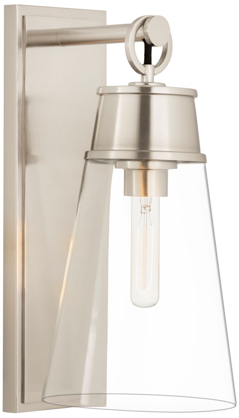 Image 2 Wentworth by Z-Lite Brushed Nickel 7.5 inch 1 Light Wall Sconce