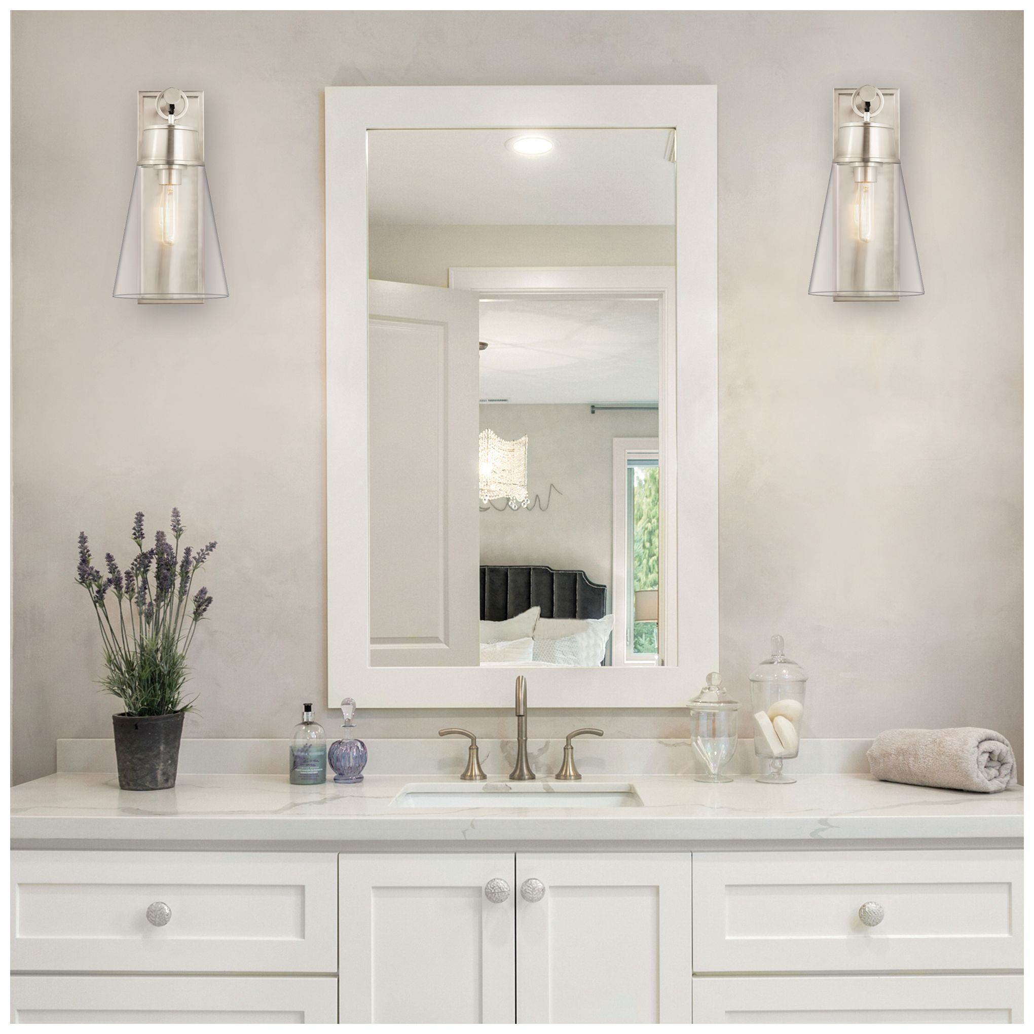 Image 4 Wentworth by Z-Lite Brushed Nickel 7.5 inch 1 Light Wall Sconce more views