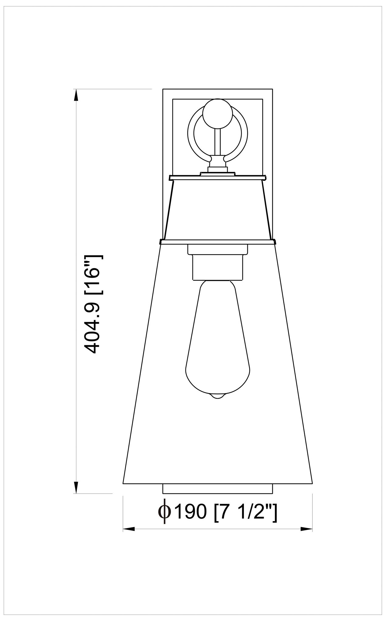 Wentworth by Z-Lite Matte Black 7.5 inch 1 Light Wall Sconce