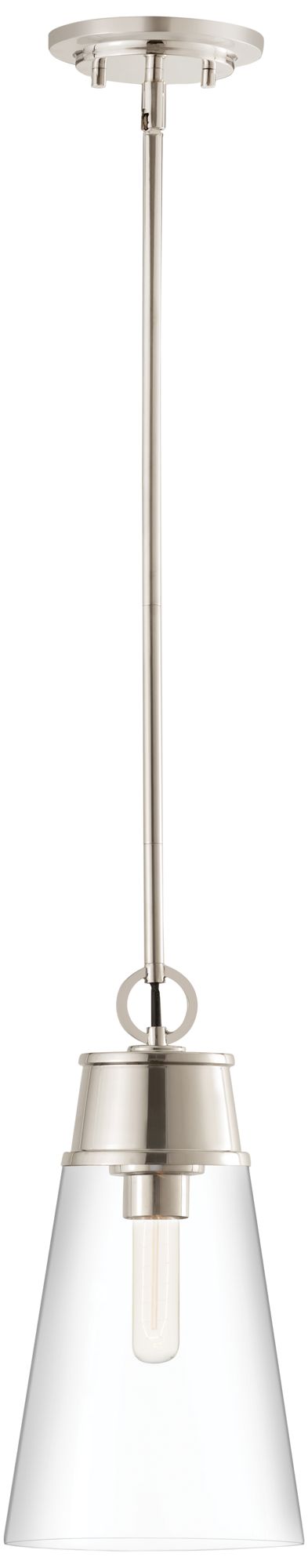 Wentworth by Z-Lite Polished Nickel 8 inch 1 Light Pendant