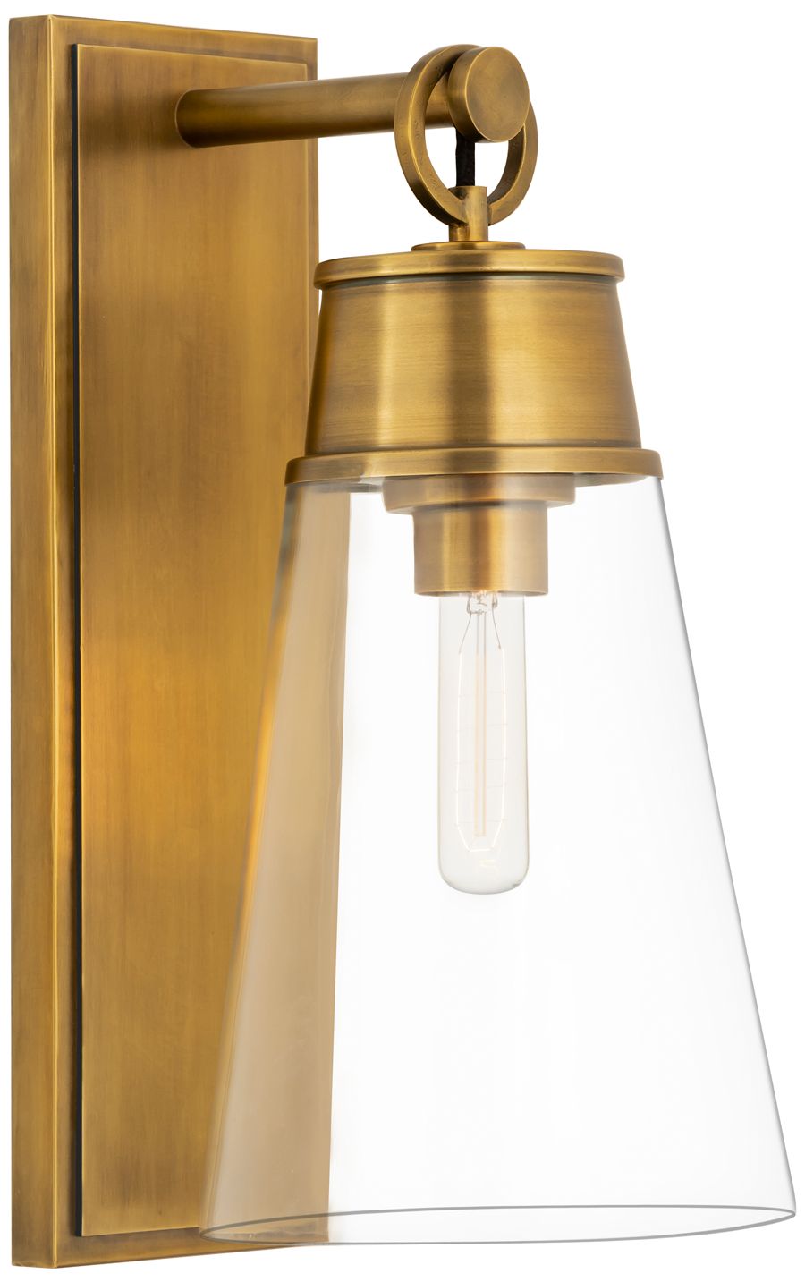 Image 2 Wentworth by Z-Lite Rubbed Brass 7.5 inch 1 Light Wall Sconce