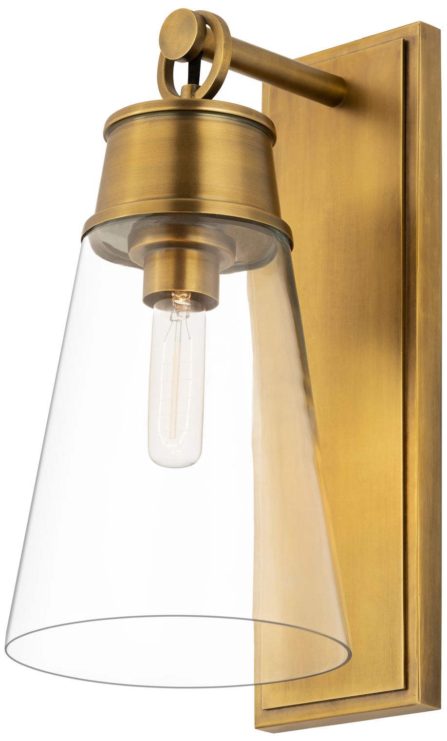 Image 5 Wentworth by Z-Lite Rubbed Brass 7.5 inch 1 Light Wall Sconce more views