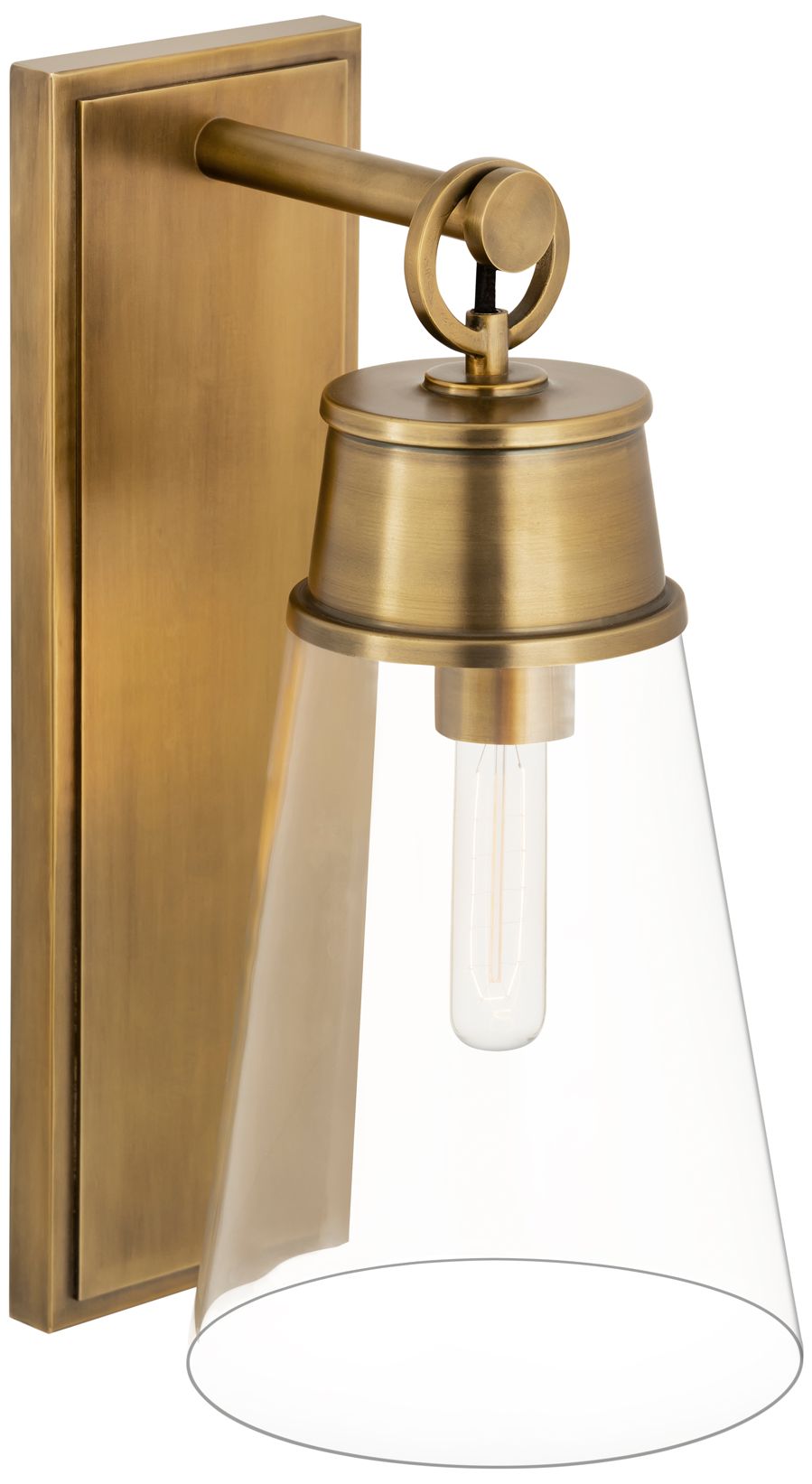 Image 6 Wentworth by Z-Lite Rubbed Brass 7.5 inch 1 Light Wall Sconce more views