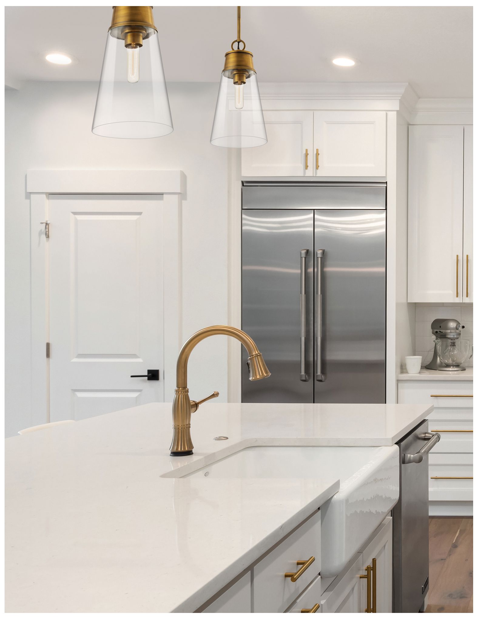 Image 2 Wentworth by Z-Lite Rubbed Brass 8 inch 1 Light Pendant more views