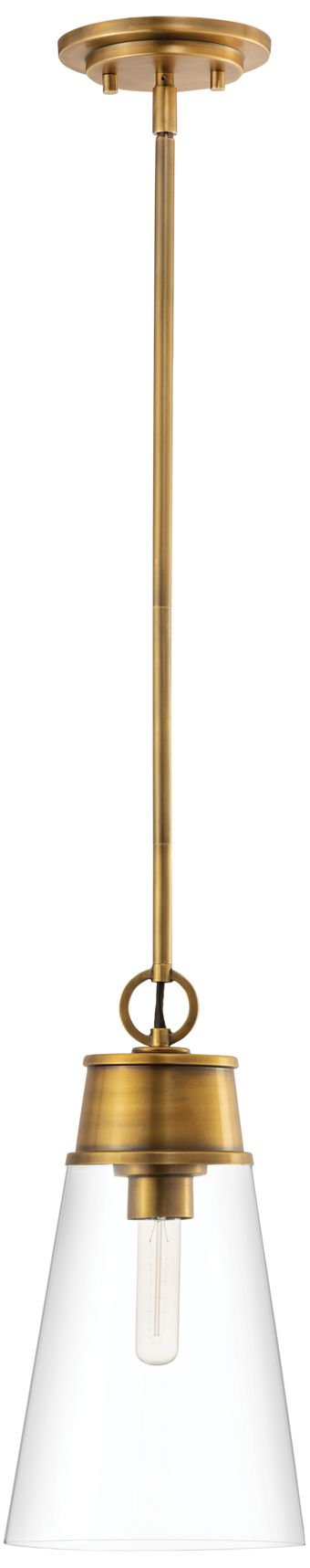 Image 7 Wentworth by Z-Lite Rubbed Brass 8 inch 1 Light Pendant more views