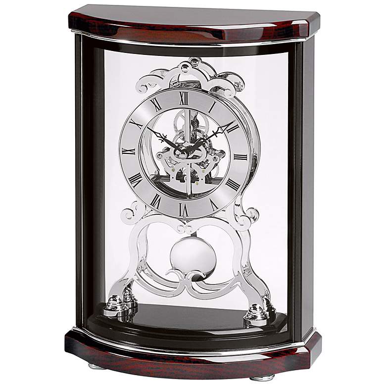 Image 1 Wentworth Glossy 12 inch High Bulova Mantel Clock