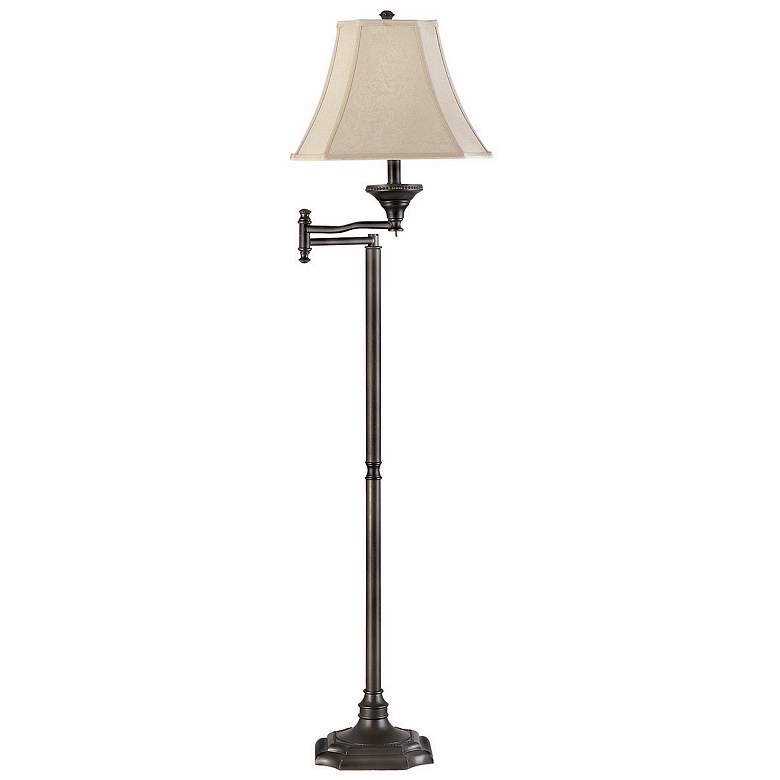 Image 1 Wentworth Swing Arm Bronze Finish Floor Lamp