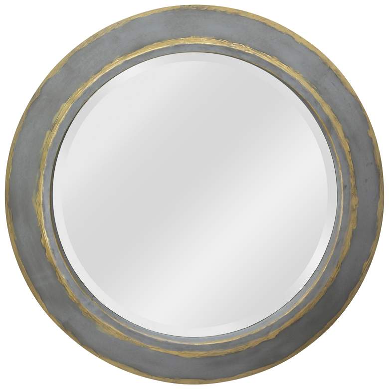 Image 1 Wentworth Tin and Gold 36 inch Round Wall Mirror
