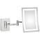 Wentz Chrome LED Rectangular Magnified Makeup Wall Mirror