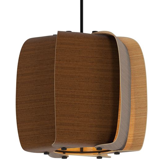 Image 2 WEP Alba 26 10.25"W Pendant Black Finish with Wenge/Ash Shade Made to  more views