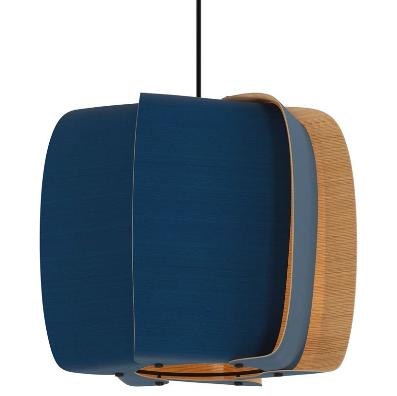Image 2 WEP Alba 40 15.75"W Pendant Black Finish with Blue/Ash Shade Made to O more views
