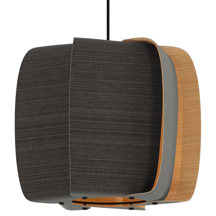 Image 2 WEP Alba 40 15.75"W Pendant Black Finish with Ebony/Ash Shade Made to  more views