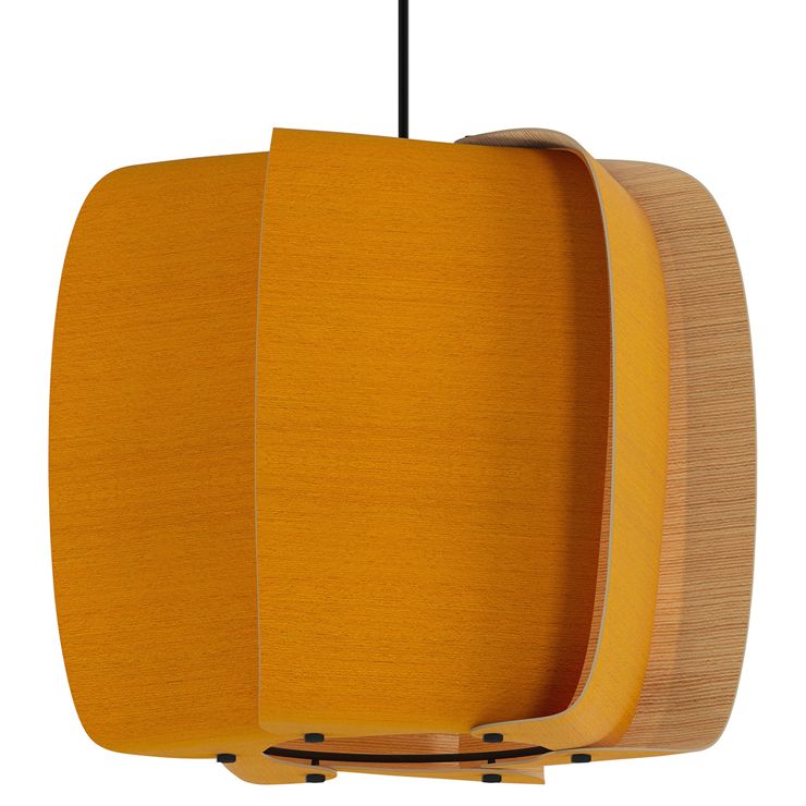 Image 2 WEP Alba 40 15.75"W Pendant Black Finish with Ocher/Ash Shade Made to Order more views