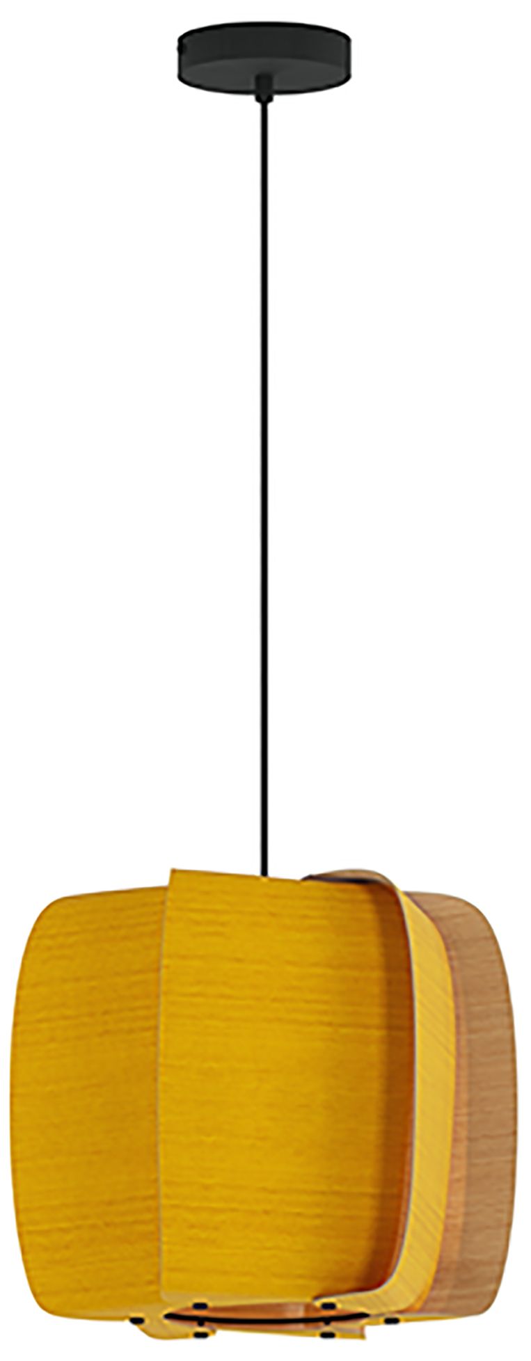 WEP Alba 40 15.75"W Pendant Black Finish with Yellow/Ash Made to Order