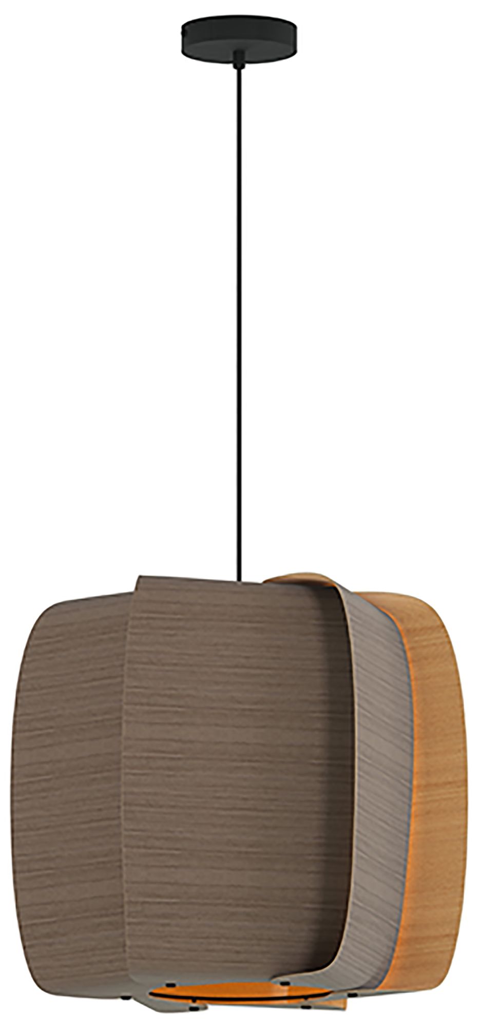 WEP Alba 54 21.25"W Pendant Black Finish with Grey Oak/Ash Made to Order