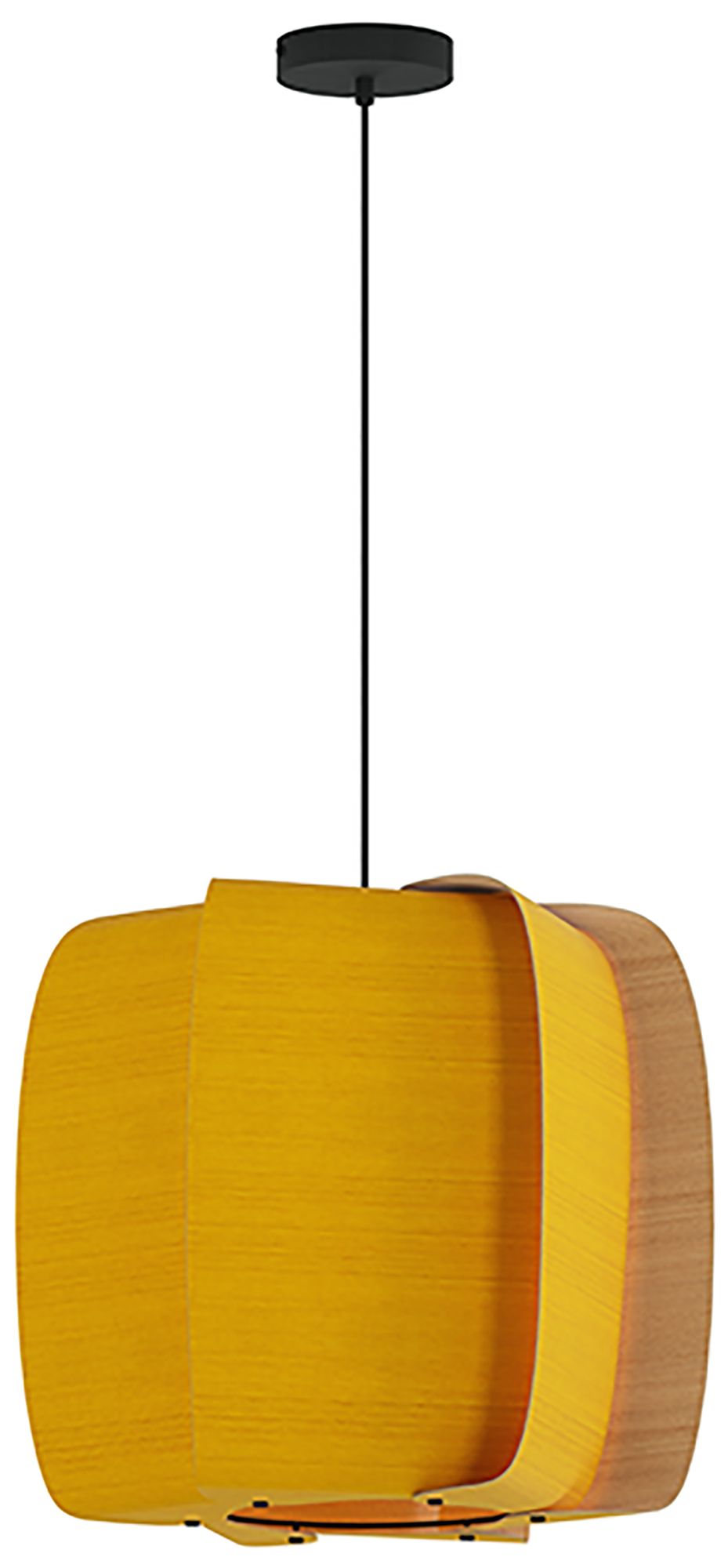 WEP Alba 54 21.25"W Pendant Black Finish with Yellow/Ash Made to Order